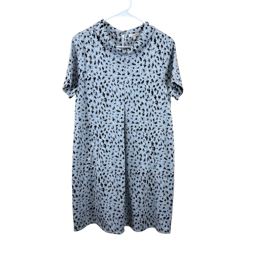 Tyler Boe Dress Size M NWT MSRP $156 Kristen Cry Blu Leopard Stretch Pockets